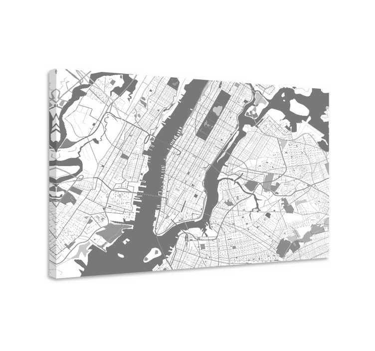 Tableau villes et pays plan de manhattan - TenStickers