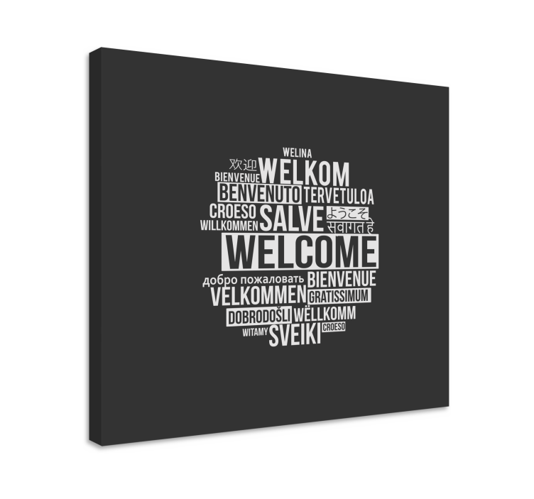 Tableau texte Cercle de bienvenue - TenStickers