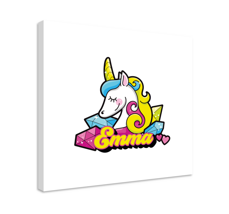 Tableau licorne avec des gemmes - TenStickers