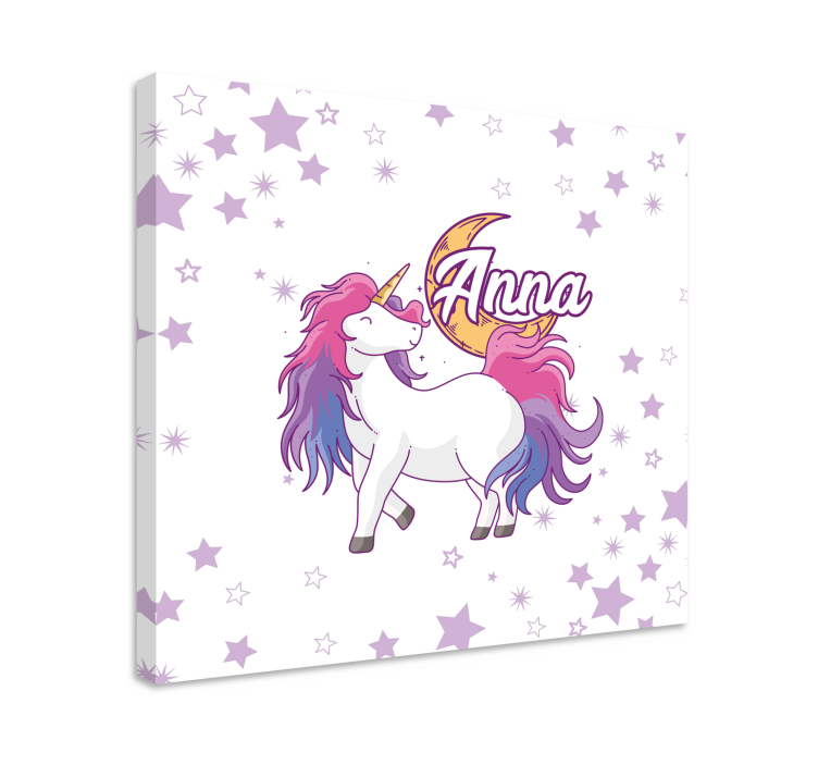 Tableau licorne avec étoiles - TenStickers