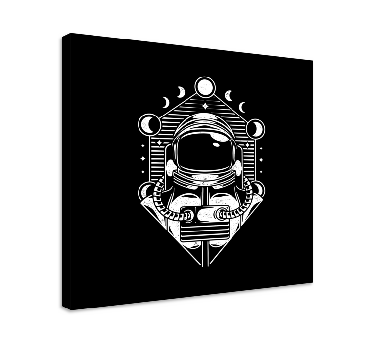 Cadre jeux vidéo astronaute phases de lune - TenStickers