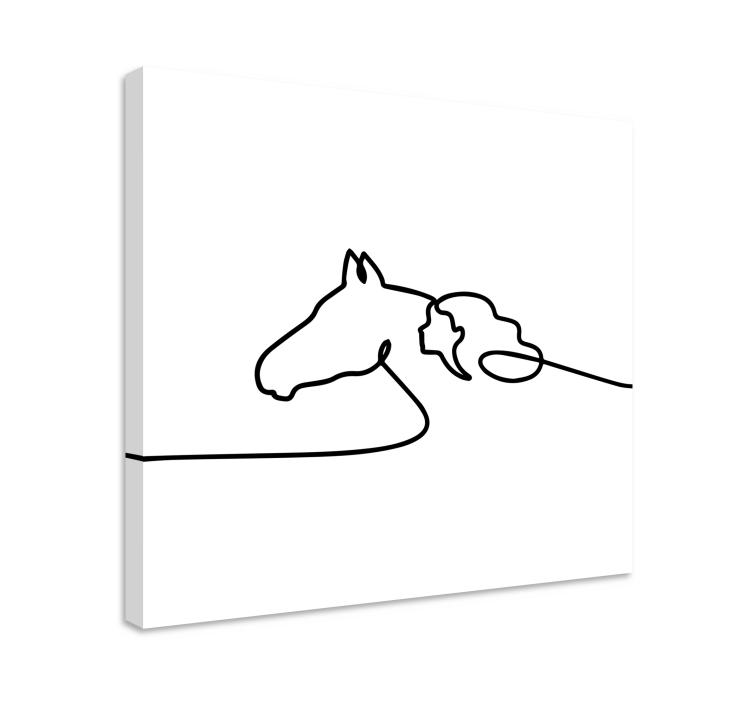 Tableau chevaux contour élégant - TenStickers