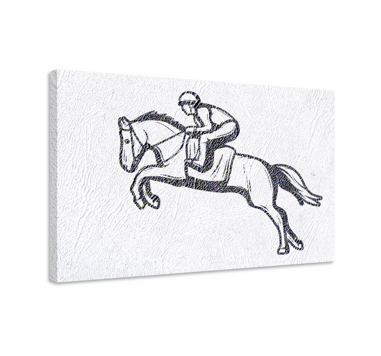 Tableau chevaux sport équestre saut d'obstacles - TenStickers