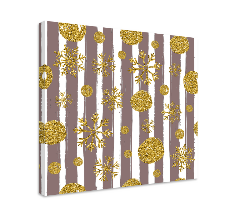 Tableau ornemental motifs flocons dorés - TenStickers