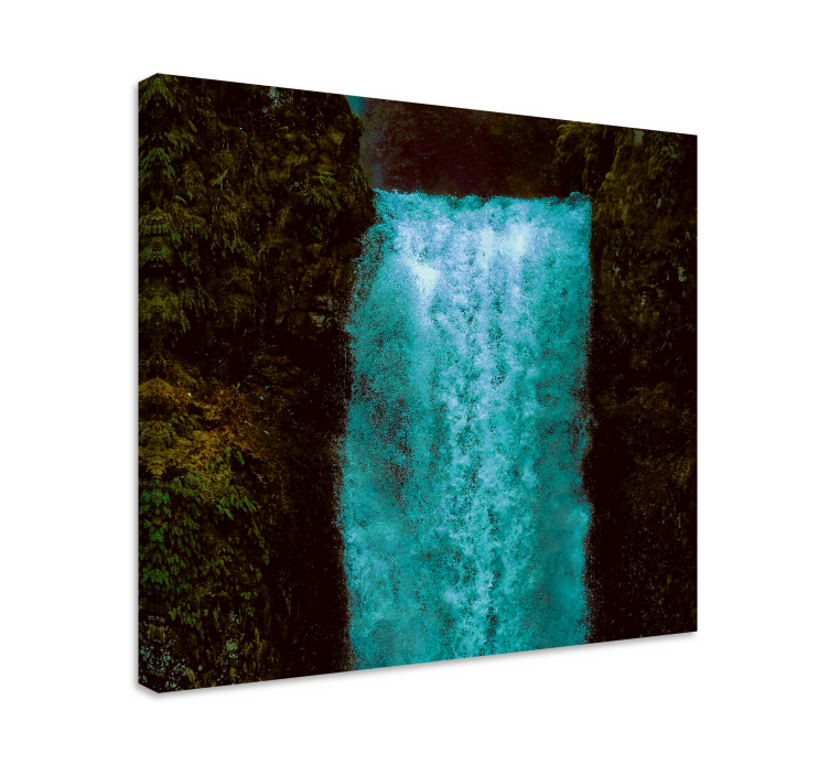 Tableau paysage Cascade lumineuse bleue - TenStickers