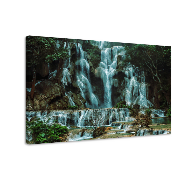 Tableau paysages cascade d'eau majestueuse - TenStickers