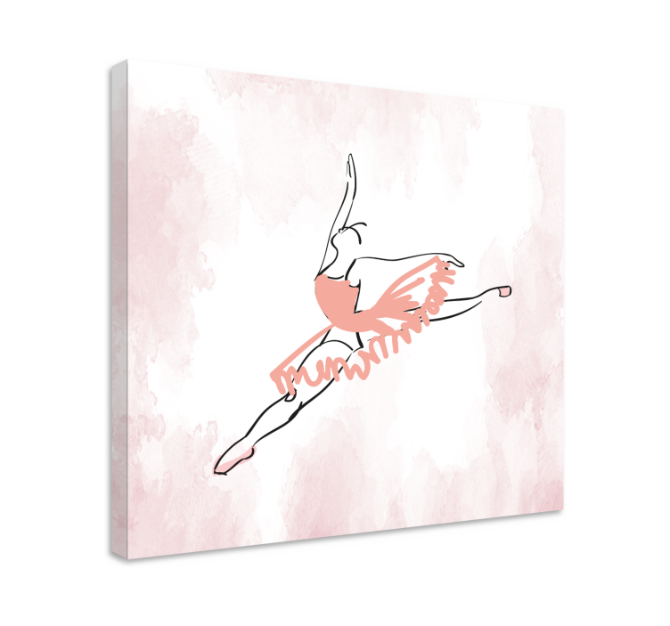 Tableau danseuse pose de ballet en mouvement - TenStickers