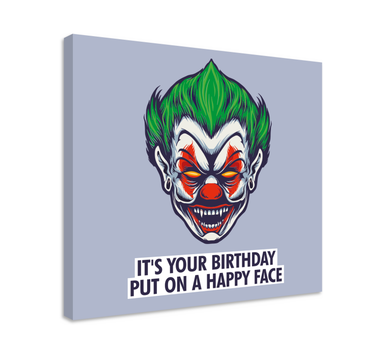 Tableau personnage visage de clown d'anniversaire - TenStickers