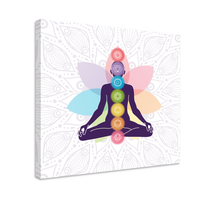 Tableau moderne Les symboles des sept chakras - TenStickers