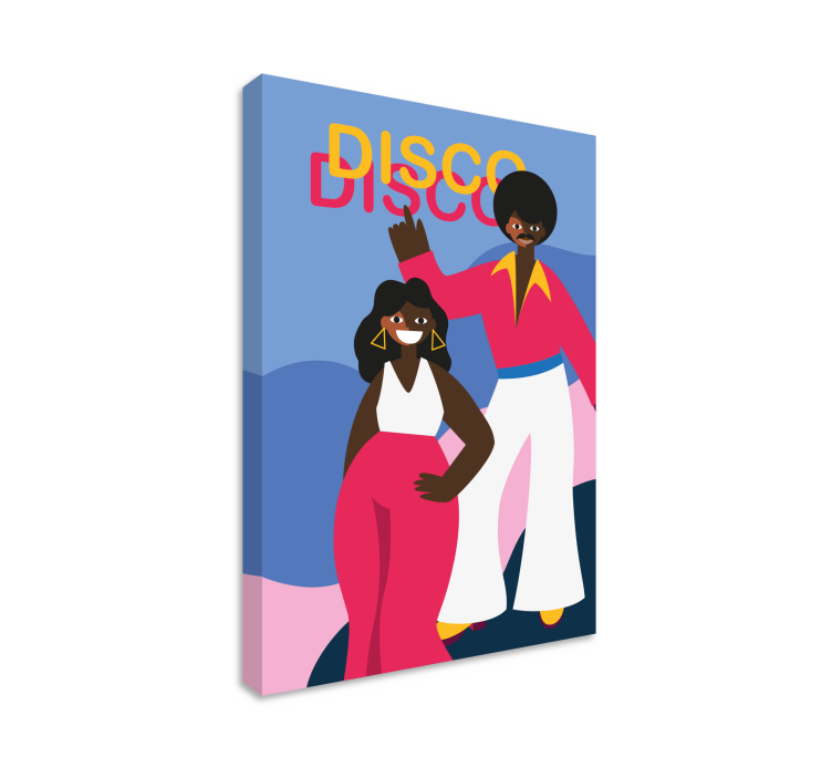 Tableau personnage passionnés de disco danse - TenStickers