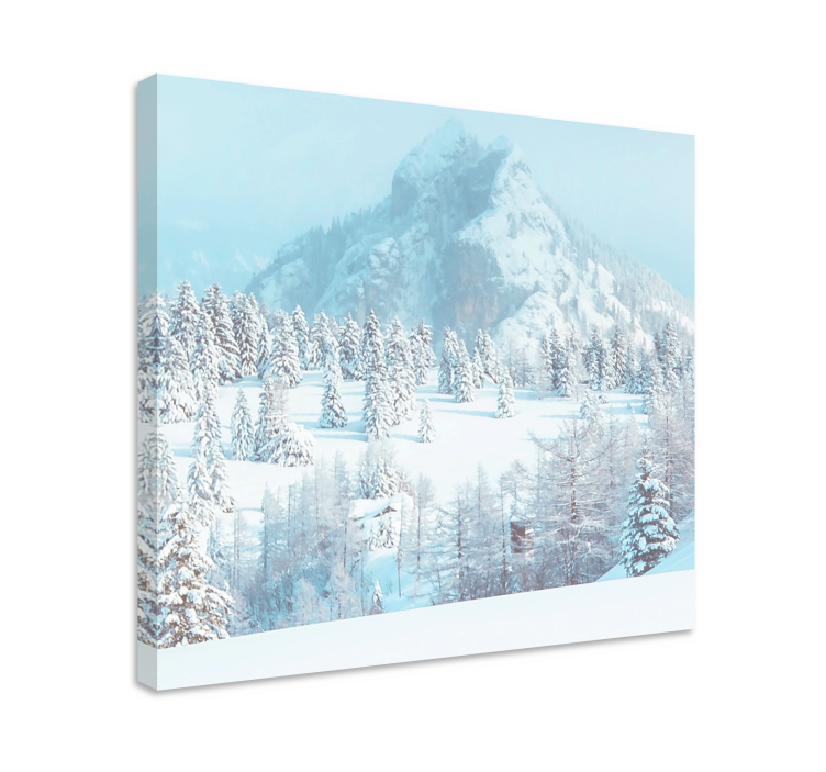 Tableau paysages vue de montagne enneigée - TenStickers