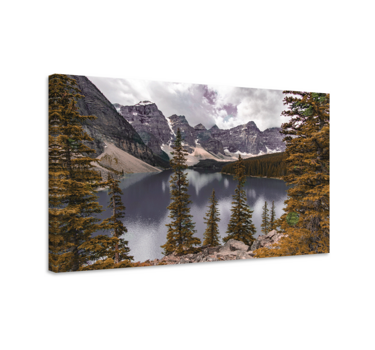 Tableau paysages lac de montagne majestueux - TenStickers