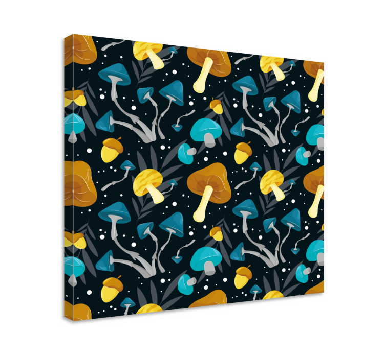 Tableau fleurs et plantes motif forêt de champignons - TenStickers