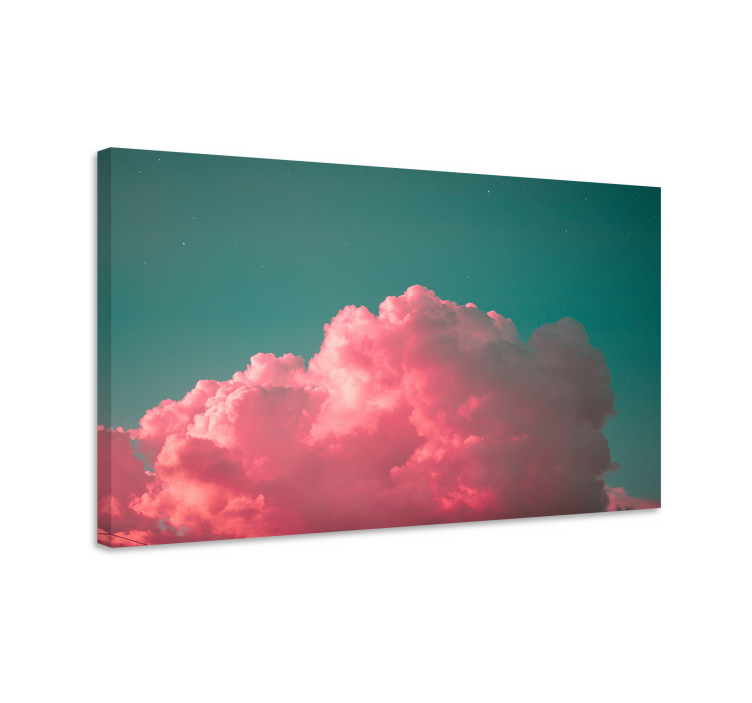 Tableau paysages formation de nuages roses - TenStickers