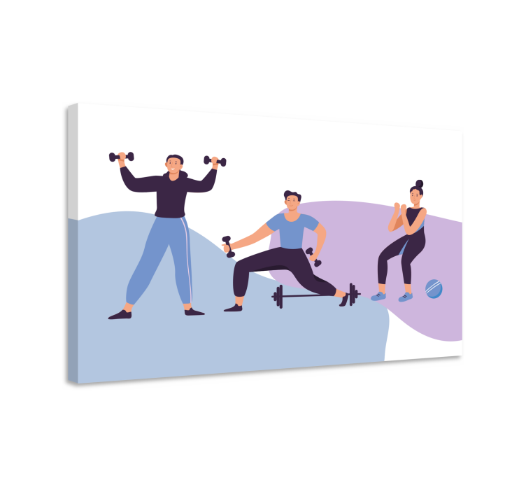 Tableau maison Illustration de personnes de formation - TenStickers