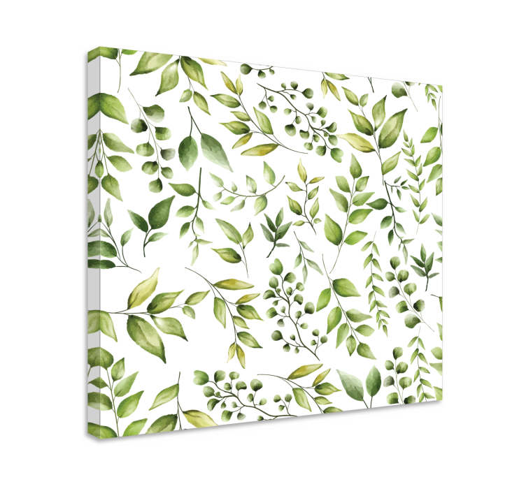 Tableau végétal Feuilles d'eucalyptus aquarelles - TenStickers
