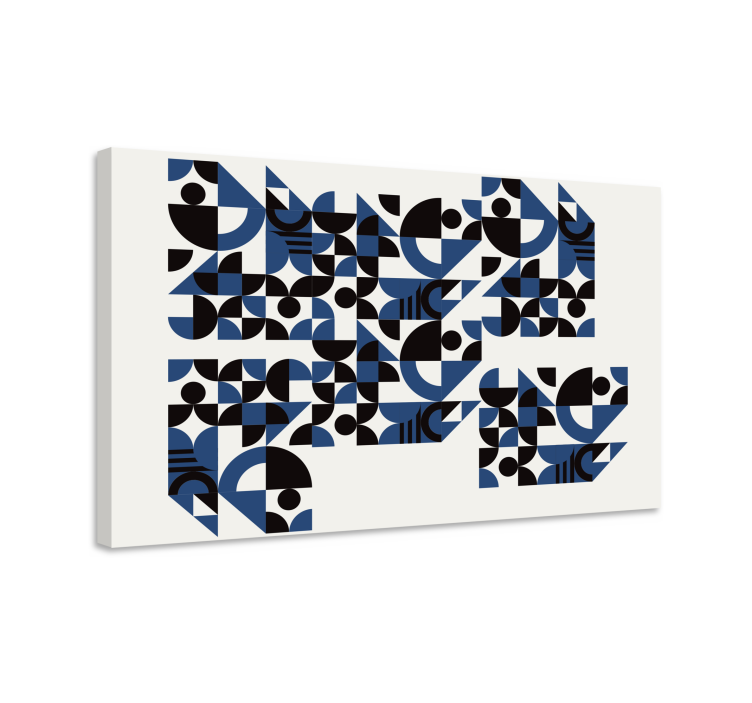 Tableau couloir Conception urbaine de puzzle bleu - TenStickers