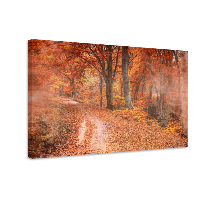 Tableau paysages chemin d'automne serein - TenStickers