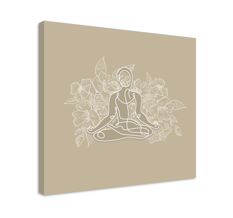 Tableau bouddha contour serein - TenStickers