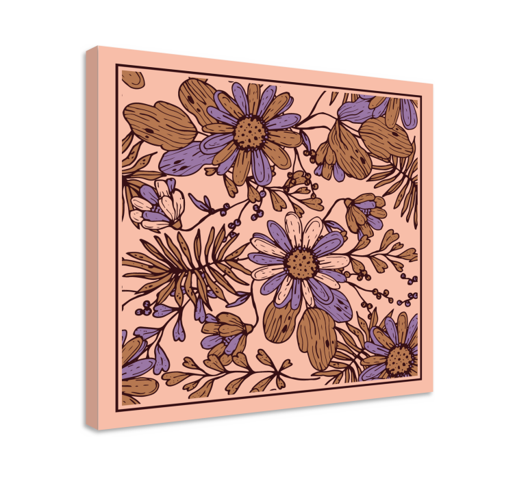 Tableau fleurs et plantes composition de douces fleurs - TenStickers