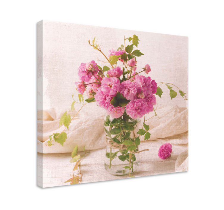 Tableau fleurs et plantes composition botanique rose - TenStickers