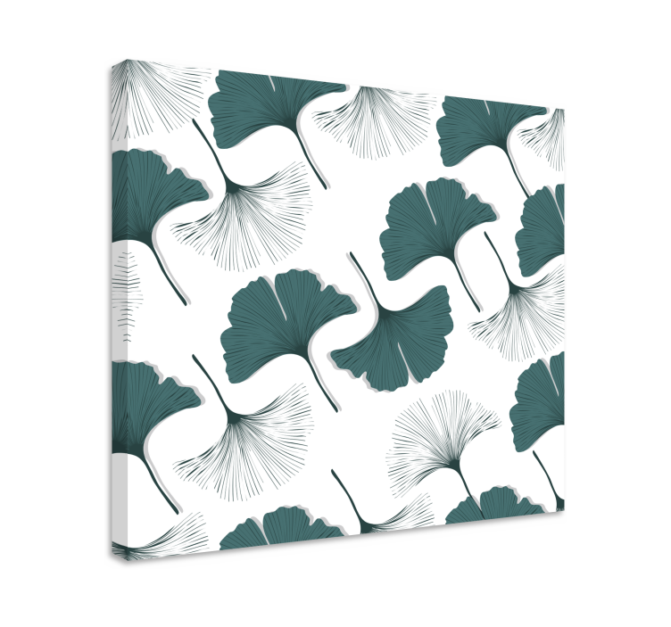 Tableau fleurs et plantes motifs de feuilles de ginkgo - TenStickers