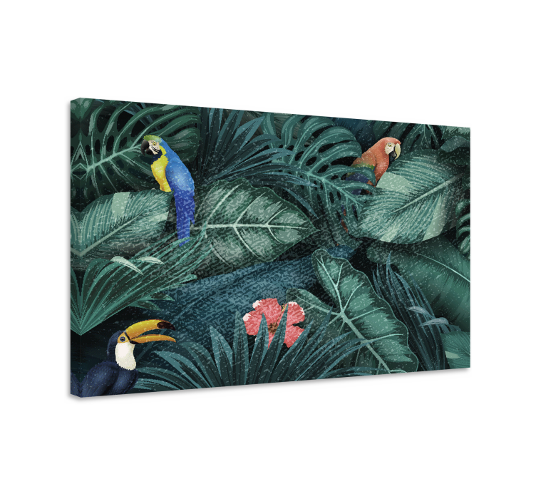 Tableau salon Jungle exotique lumineuse - TenStickers