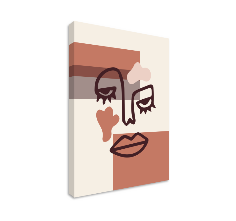Tableau abstrait art de visage abstrait - TenStickers