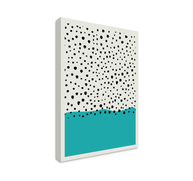 Tableau moderne motif aqua à pois - TenStickers