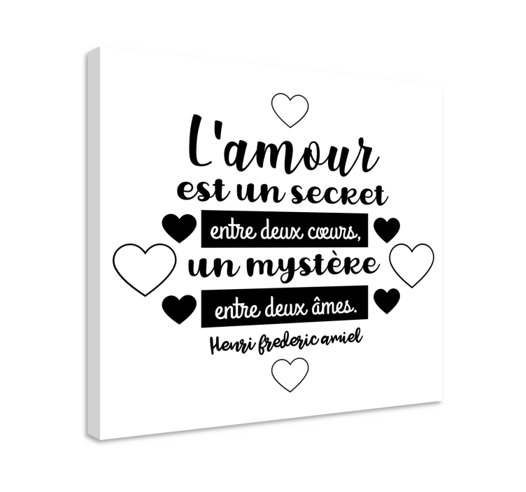 Tableau texte Citation d'amour d'amiel - secret de deux - TenStickers