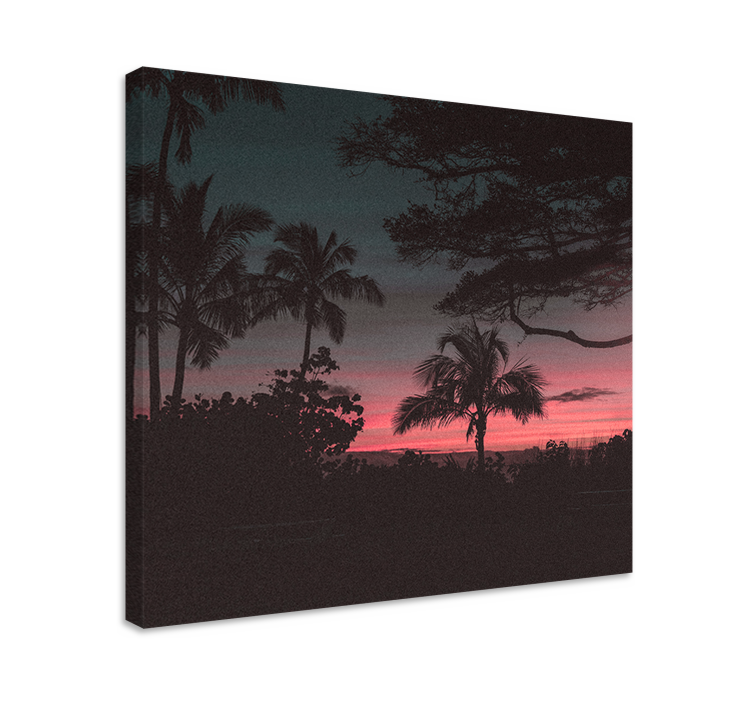 Tableau paysages ambiance de coucher de soleil tropical - TenStickers