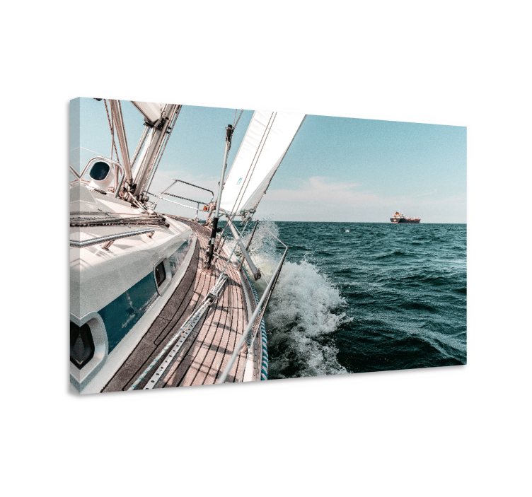 Tableau mer aventure en yacht à voile - TenStickers