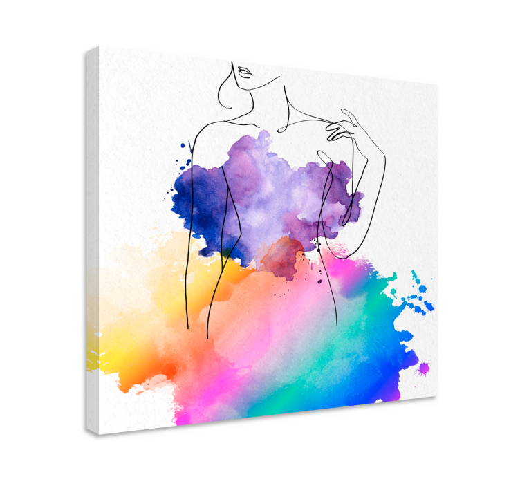 Tableau moderne Robe de femme aquarelle - TenStickers