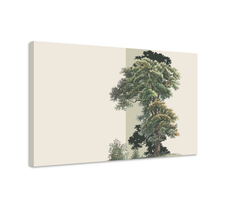 Tableau arbres contour royal - TenStickers