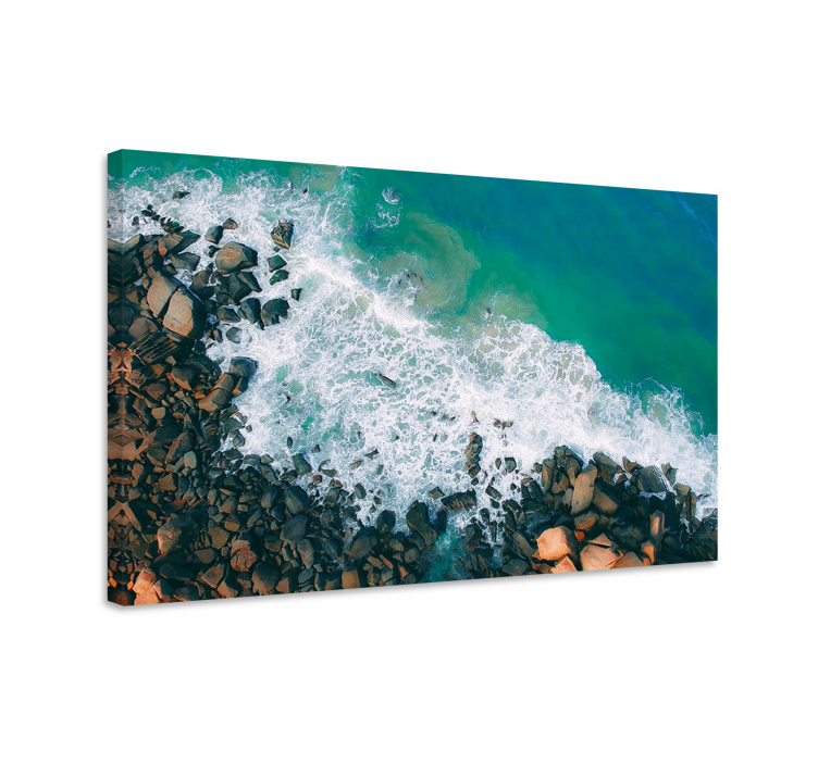 Tableau paysage Paysage de bord de mer rocheux - TenStickers