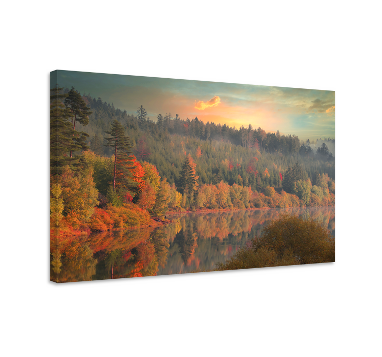 Tableau paysages reflets d'automne - TenStickers