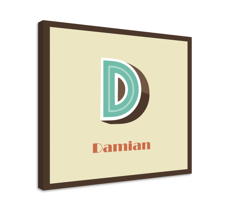 Tableau personnalisé Lettre 3d - TenStickers