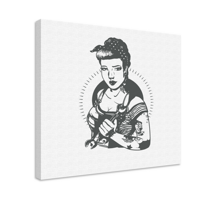 Tableau personnage portrait de femme forte - TenStickers