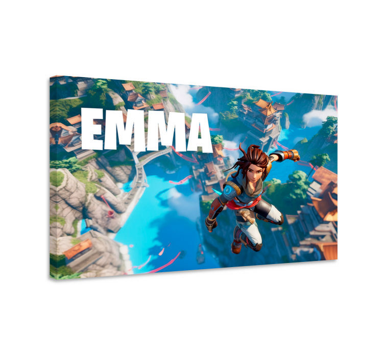 Cadre jeux vidéo saut dans le vide nom - TenStickers