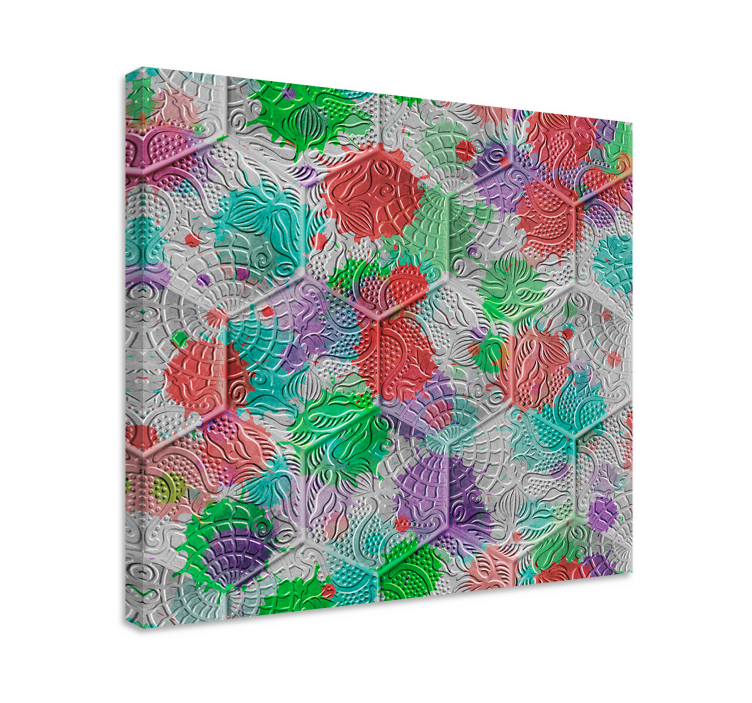 Tableau vintage pavés Gaudi colorés - TenStickers