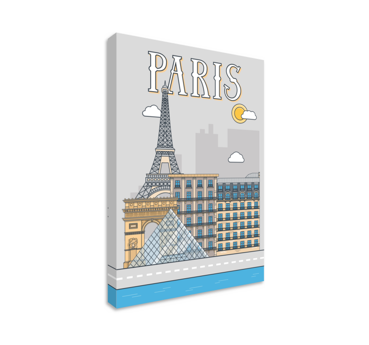 Tableau décoratif ville de Paris - TenStickers
