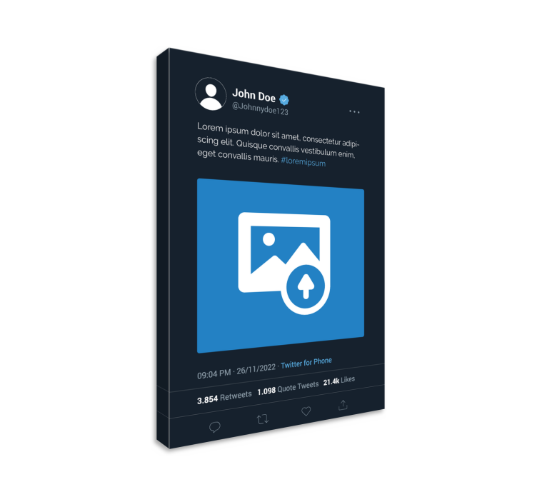 Tableau photo personnalisé Twitter X - TenStickers