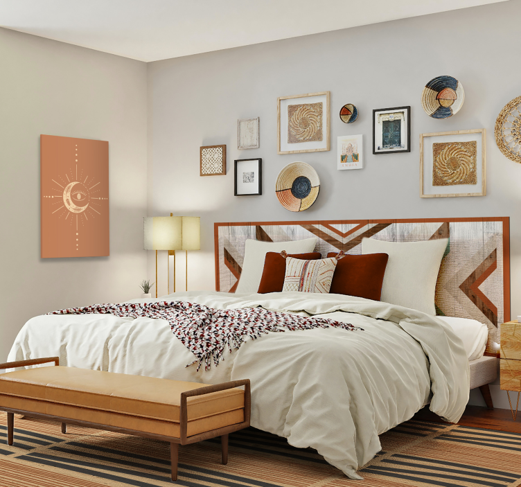 Tableau abstrait motif de croissant céleste - TenStickers