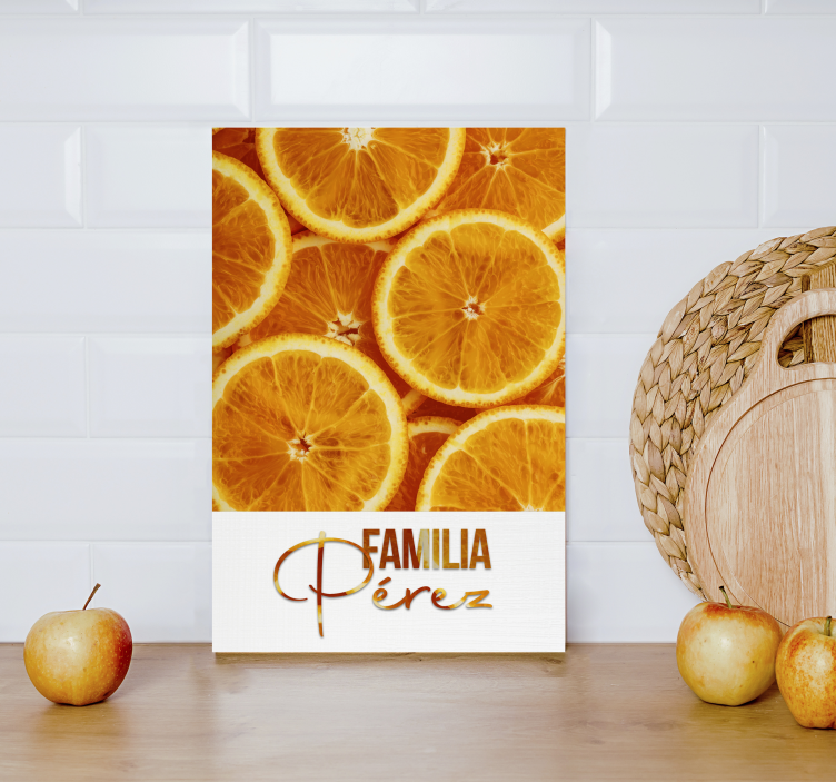 Tableau oranges Famille personnalisable - TenStickers