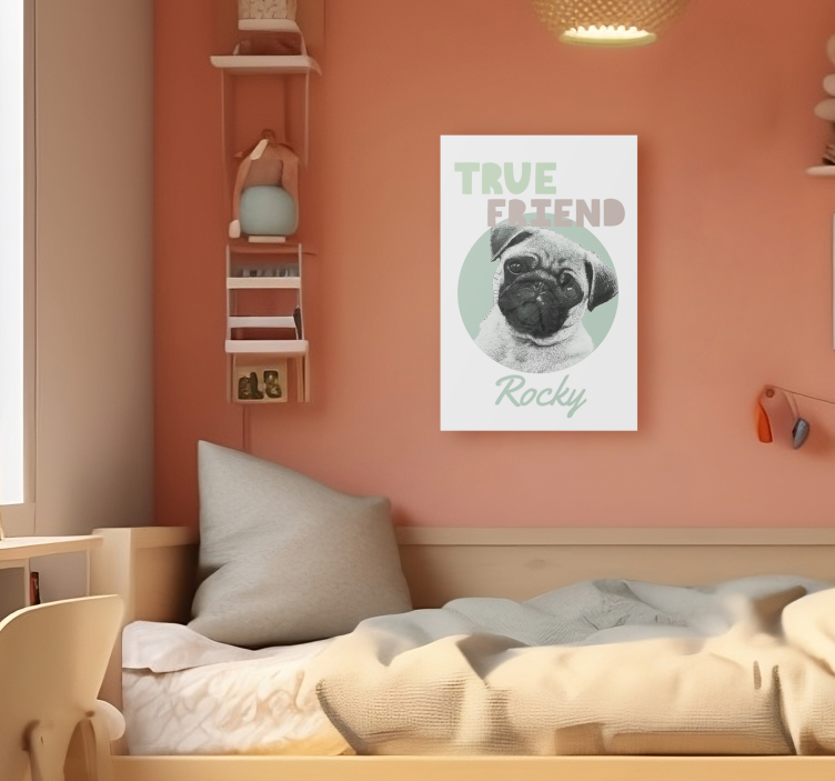 Tableau personnalisé vrai ami de l'animal - TenStickers