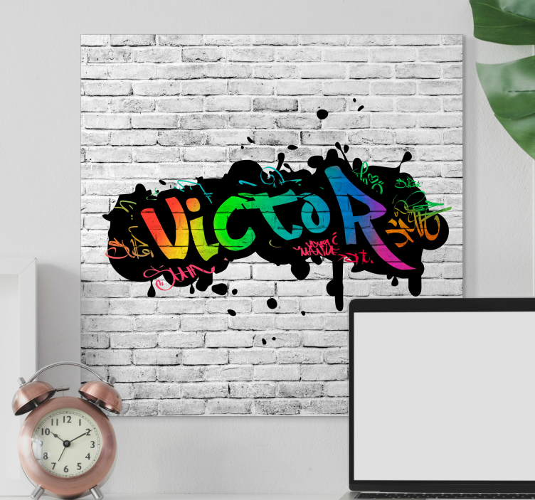 Tableau chambre graffiti prénom personnalisable - TenStickers