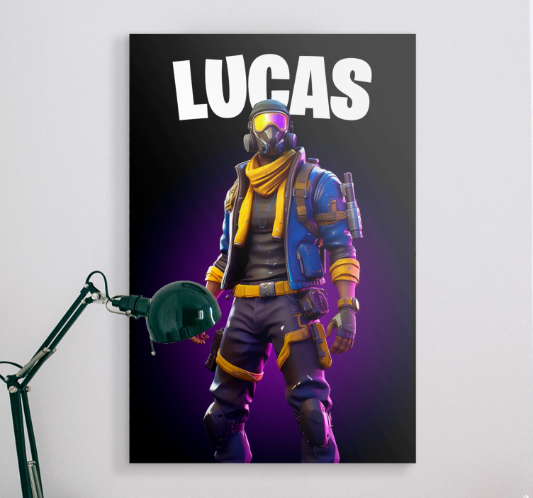 Cadre jeux vidéo guerrier masqué personnalisé - TenStickers