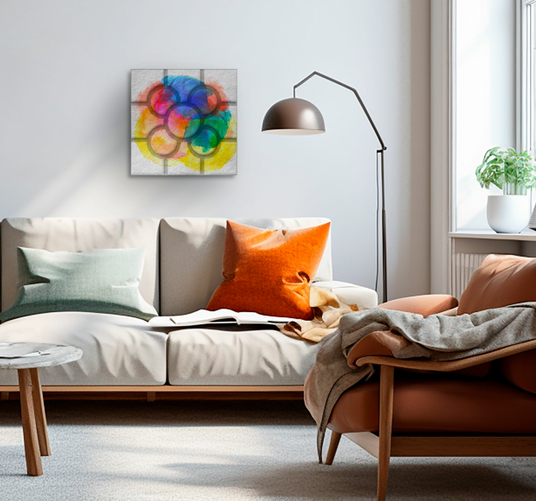 Tableau vintage carreau de rue colorées - TenStickers