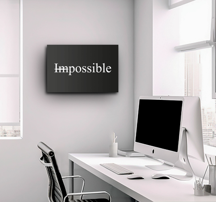 Tableau motivation impossible barré - TenStickers