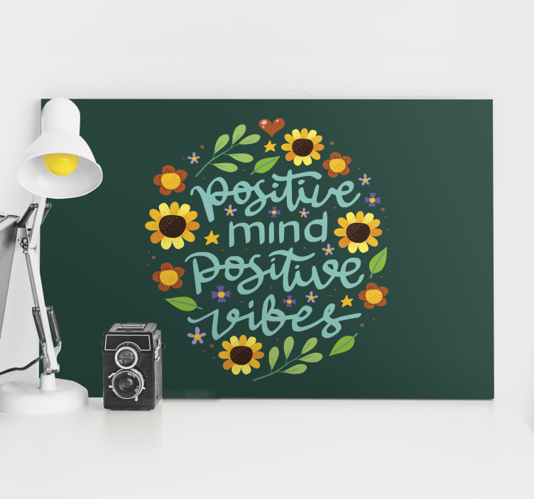 Tableau de motivation Fleurs et citation de motivation - TenStickers